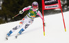 Maria Hoefl-Riesch of Germany skiing in first run of women giant slalom race of FIS Alpine skiing World Cup in Ofterschwang, Germany. Women giant slalom race of FIS Alpine skiing World Cup in Ofterschwang, Germany, was held on Saturday, 9th of March 2013.
