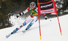 Dominique Gisin of Switzerland skiing in first run of women giant slalom race of FIS Alpine skiing World Cup in Ofterschwang, Germany. Women giant slalom race of FIS Alpine skiing World Cup in Ofterschwang, Germany, was held on Saturday, 9th of March 2013.

