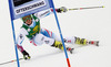 Stefanie Koehle of Austria skiing in first run of women giant slalom race of FIS Alpine skiing World Cup in Ofterschwang, Germany. Women giant slalom race of FIS Alpine skiing World Cup in Ofterschwang, Germany, was held on Saturday, 9th of March 2013.
