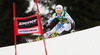 Eva-Maria Brem of Austria skiing in first run of women giant slalom race of FIS Alpine skiing World Cup in Ofterschwang, Germany. Women giant slalom race of FIS Alpine skiing World Cup in Ofterschwang, Germany, was held on Saturday, 9th of March 2013.
