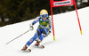 Maria Pietilae-Holmner of Sweden skiing in first run of women giant slalom race of FIS Alpine skiing World Cup in Ofterschwang, Germany. Women giant slalom race of FIS Alpine skiing World Cup in Ofterschwang, Germany, was held on Saturday, 9th of March 2013.
