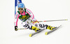 Veronique Hronek of Germany skiing in first run of women giant slalom race of FIS Alpine skiing World Cup in Ofterschwang, Germany. Women giant slalom race of FIS Alpine skiing World Cup in Ofterschwang, Germany, was held on Saturday, 9th of March 2013.
