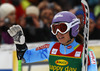 Second placed Tina Maze of Slovenia reacts in finish of second run of women giant slalom race of FIS Alpine skiing World Cup in Ofterschwang, Germany. Women giant slalom race of FIS Alpine skiing World Cup in Ofterschwang, Germany, was held on Saturday, 9th of March 2013.
