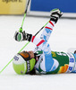Winner Anna Fenninger of Austria reacts in finish of second run of women giant slalom race of FIS Alpine skiing World Cup in Ofterschwang, Germany. Women giant slalom race of FIS Alpine skiing World Cup in Ofterschwang, Germany, was held on Saturday, 9th of March 2013.

