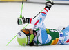 Winner Anna Fenninger of Austria reacts in finish of second run of women giant slalom race of FIS Alpine skiing World Cup in Ofterschwang, Germany. Women giant slalom race of FIS Alpine skiing World Cup in Ofterschwang, Germany, was held on Saturday, 9th of March 2013.
