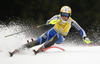 Maria Pietilae-Holmner of Sweden skiing in first run of women slalom race of FIS Alpine skiing World Cup in Ofterschwang, Germany. Women slalom race of FIS Alpine skiing World Cup in Ofterschwang, Germany, was held on Sunday, 10th of March 2013.
