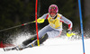 Marie-Michele Gagnon of Canada skiing in first run of women slalom race of FIS Alpine skiing World Cup in Ofterschwang, Germany. Women slalom race of FIS Alpine skiing World Cup in Ofterschwang, Germany, was held on Sunday, 10th of March 2013.
