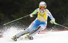 Nicole Hosp of Austria skiing in first run of women slalom race of FIS Alpine skiing World Cup in Ofterschwang, Germany. Women slalom race of FIS Alpine skiing World Cup in Ofterschwang, Germany, was held on Sunday, 10th of March 2013.
