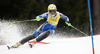 Anna Swenn-Larsson of Sweden skiing in first run of women slalom race of FIS Alpine skiing World Cup in Ofterschwang, Germany. Women slalom race of FIS Alpine skiing World Cup in Ofterschwang, Germany, was held on Sunday, 10th of March 2013.
