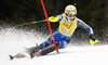 Nathalie Eklund of Sweden skiing in first run of women slalom race of FIS Alpine skiing World Cup in Ofterschwang, Germany. Women slalom race of FIS Alpine skiing World Cup in Ofterschwang, Germany, was held on Sunday, 10th of March 2013.

