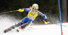 Nathalie Eklund of Sweden skiing in first run of women slalom race of FIS Alpine skiing World Cup in Ofterschwang, Germany. Women slalom race of FIS Alpine skiing World Cup in Ofterschwang, Germany, was held on Sunday, 10th of March 2013.
