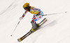 Laurie Mougel of France skiing in first run of women slalom race of FIS Alpine skiing World Cup in Ofterschwang, Germany. Women slalom race of FIS Alpine skiing World Cup in Ofterschwang, Germany, was held on Sunday, 10th of March 2013.
