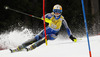 Emelie Wikstroem of Sweden skiing in first run of women slalom race of FIS Alpine skiing World Cup in Ofterschwang, Germany. Women slalom race of FIS Alpine skiing World Cup in Ofterschwang, Germany, was held on Sunday, 10th of March 2013.
