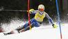 Charlotta Saefvenberg of Sweden skiing in first run of women slalom race of FIS Alpine skiing World Cup in Ofterschwang, Germany. Women slalom race of FIS Alpine skiing World Cup in Ofterschwang, Germany, was held on Sunday, 10th of March 2013.
