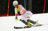 Fanny Chmelar of Germany skiing in first run of women slalom race of FIS Alpine skiing World Cup in Ofterschwang, Germany. Women slalom race of FIS Alpine skiing World Cup in Ofterschwang, Germany, was held on Sunday, 10th of March 2013.
