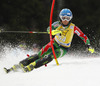 Merle Soppela of Finland skiing in first run of women slalom race of FIS Alpine skiing World Cup in Ofterschwang, Germany. Women slalom race of FIS Alpine skiing World Cup in Ofterschwang, Germany, was held on Sunday, 10th of March 2013.
