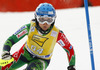 Merle Soppela of Finland skiing in first run of women slalom race of FIS Alpine skiing World Cup in Ofterschwang, Germany. Women slalom race of FIS Alpine skiing World Cup in Ofterschwang, Germany, was held on Sunday, 10th of March 2013.
