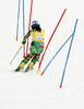Merle Soppela of Finland skiing in first run of women slalom race of FIS Alpine skiing World Cup in Ofterschwang, Germany. Women slalom race of FIS Alpine skiing World Cup in Ofterschwang, Germany, was held on Sunday, 10th of March 2013.
