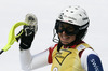 Second placed Wendy Holdener of Switzerland reacts in finish of the second run of women slalom race of FIS Alpine skiing World Cup in Ofterschwang, Germany. Women slalom race of FIS Alpine skiing World Cup in Ofterschwang, Germany, was held on Sunday, 10th of March 2013.
