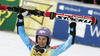 Winner Tina Maze of Slovenia celebrate her victory in finish of the second run of the women slalom race of FIS Alpine skiing World Cup in Ofterschwang, Germany. Women slalom race of FIS Alpine skiing World Cup in Ofterschwang, Germany, was held on Sunday, 10th of March 2013.

