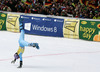 Winner Tina Maze of Slovenia celebrate her victory in finish of the second run of the women slalom race of FIS Alpine skiing World Cup in Ofterschwang, Germany. Women slalom race of FIS Alpine skiing World Cup in Ofterschwang, Germany, was held on Sunday, 10th of March 2013.
