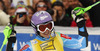 Winner Tina Maze of Slovenia reacts in finish of second run of women slalom race of FIS Alpine skiing World Cup in Ofterschwang, Germany. Women slalom race of FIS Alpine skiing World Cup in Ofterschwang, Germany, was held on Sunday, 10th of March 2013.
