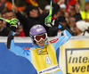 Winner Tina Maze of Slovenia reacts in finish of second run of women slalom race of FIS Alpine skiing World Cup in Ofterschwang, Germany. Women slalom race of FIS Alpine skiing World Cup in Ofterschwang, Germany, was held on Sunday, 10th of March 2013.
