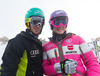 Felix Neureuther and Maria Hoefl Riesch during the media day of German Ski Federation DSV at Moelltaler glacier in Flattach, Austria on 2013/10/07.
