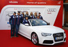 Norwegian team during Audi Media Talk event, which was held on Thursday, 24th of October 2013 in Soelden, Austria. Audi Media Talk is traditional media event before start of Audi FIS Alpine skiing World cup, which will start with women giant slalom race on Saturday, 26th of October, followed by men giant slalom race which will also be held on Rettenbach glacier above Soelden, Austria, on Sunday, 27th of October 2013.
