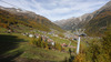 Village of Soelden from road to Rettenbach glacier on Friday, 25th of October 2013, day before start of Audi FIS Alpine skiing World cup, which will start with women giant slalom race on Saturday, 26th of October, followed by men giant slalom race which will also be held on Rettenbach glacier above Soelden, Austria, on Sunday, 27th of October 2013.
