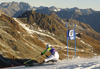Viktoria Rebensburg of Germany skiing during first run of Audi FIS Alpine skiing World cup giant slalom race. Women giant slalom race of Audi FIS Alpine skiing World cup 2013-2014 was held on Saturday, 26th of October 2013 on Rettenbach glacier above Soelden, Austria.
