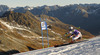 Kathrin Zettel of Austria skiing during first run of Audi FIS Alpine skiing World cup giant slalom race. Women giant slalom race of Audi FIS Alpine skiing World cup 2013-2014 was held on Saturday, 26th of October 2013 on Rettenbach glacier above Soelden, Austria.
