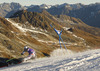 Kathrin Zettel of Austria skiing during first run of Audi FIS Alpine skiing World cup giant slalom race. Women giant slalom race of Audi FIS Alpine skiing World cup 2013-2014 was held on Saturday, 26th of October 2013 on Rettenbach glacier above Soelden, Austria.
