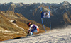 Dominique Gisin of Switzerland skiing during first run of Audi FIS Alpine skiing World cup giant slalom race. Women giant slalom race of Audi FIS Alpine skiing World cup 2013-2014 was held on Saturday, 26th of October 2013 on Rettenbach glacier above Soelden, Austria.
