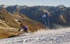 Mikaela Shiffrin of USA skiing during first run of Audi FIS Alpine skiing World cup giant slalom race. Women giant slalom race of Audi FIS Alpine skiing World cup 2013-2014 was held on Saturday, 26th of October 2013 on Rettenbach glacier above Soelden, Austria.
