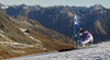 Elisabeth Goergl of Austria skiing during first run of Audi FIS Alpine skiing World cup giant slalom race. Women giant slalom race of Audi FIS Alpine skiing World cup 2013-2014 was held on Saturday, 26th of October 2013 on Rettenbach glacier above Soelden, Austria.
