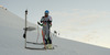 Andreas Romar of Finland testing skis before start of Audi FIS Alpine skiing World cup giant slalom race. Women giant slalom race of Audi FIS Alpine skiing World cup 2013-2014 was held on Saturday, 26th of October 2013 on Rettenbach glacier above Soelden, Austria.
