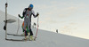 Andreas Romar of Finland testing skis before start of Audi FIS Alpine skiing World cup giant slalom race. Women giant slalom race of Audi FIS Alpine skiing World cup 2013-2014 was held on Saturday, 26th of October 2013 on Rettenbach glacier above Soelden, Austria.
