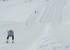 Andreas Romar of Finland testing skis before start of Audi FIS Alpine skiing World cup giant slalom race. Women giant slalom race of Audi FIS Alpine skiing World cup 2013-2014 was held on Saturday, 26th of October 2013 on Rettenbach glacier above Soelden, Austria.
