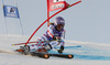 Tessa Worley of France skiing during first run of Audi FIS Alpine skiing World cup giant slalom race. Women giant slalom race of Audi FIS Alpine skiing World cup 2013-2014 was held on Saturday, 26th of October 2013 on Rettenbach glacier above Soelden, Austria.
