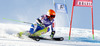 Katarina Lavtar of Slovenia skiing during first run of Audi FIS Alpine skiing World cup giant slalom race. Women giant slalom race of Audi FIS Alpine skiing World cup 2013-2014 was held on Saturday, 26th of October 2013 on Rettenbach glacier above Soelden, Austria.
