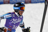 Nina Loeseth of Norway reacts in finish area of the second run of Audi FIS Alpine skiing World cup giant slalom race. Women giant slalom race of Audi FIS Alpine skiing World cup 2013-2014 was held on Saturday, 26th of October 2013 on Rettenbach glacier above Soelden, Austria.
