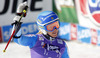 Jessica Lindell-Vikarby of Sweden reacts in finish area of the second run of Audi FIS Alpine skiing World cup giant slalom race. Women giant slalom race of Audi FIS Alpine skiing World cup 2013-2014 was held on Saturday, 26th of October 2013 on Rettenbach glacier above Soelden, Austria.
