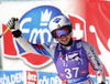 Fifth placed Tina Weirather of Liechtenstein reacts in finish area of the second run of Audi FIS Alpine skiing World cup giant slalom race. Women giant slalom race of Audi FIS Alpine skiing World cup 2013-2014 was held on Saturday, 26th of October 2013 on Rettenbach glacier above Soelden, Austria.
