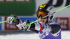 Second placed Kathrin Zettel of Austria reacts in finish area of the second run of Audi FIS Alpine skiing World cup giant slalom race. Women giant slalom race of Audi FIS Alpine skiing World cup 2013-2014 was held on Saturday, 26th of October 2013 on Rettenbach glacier above Soelden, Austria.
