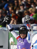 Winner Lara Gut of Switzerland reacts in finish area of the second run of Audi FIS Alpine skiing World cup giant slalom race. Women giant slalom race of Audi FIS Alpine skiing World cup 2013-2014 was held on Saturday, 26th of October 2013 on Rettenbach glacier above Soelden, Austria.
