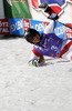 Winner Lara Gut of Switzerland reacts in finish area of the second run of Audi FIS Alpine skiing World cup giant slalom race. Women giant slalom race of Audi FIS Alpine skiing World cup 2013-2014 was held on Saturday, 26th of October 2013 on Rettenbach glacier above Soelden, Austria.
