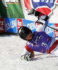 Winner Lara Gut of Switzerland reacts in finish area of the second run of Audi FIS Alpine skiing World cup giant slalom race. Women giant slalom race of Audi FIS Alpine skiing World cup 2013-2014 was held on Saturday, 26th of October 2013 on Rettenbach glacier above Soelden, Austria.
