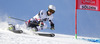 Marcel Mathis of Austria skiing during first run of men Audi FIS Alpine skiing World cup giant slalom race. Men giant slalom race of Audi FIS Alpine skiing World cup 2013-2014 was held on Sunday, 27th of October 2013 on Rettenbach glacier above Soelden, Austria.
