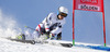 Marcel Mathis of Austria skiing during first run of men Audi FIS Alpine skiing World cup giant slalom race. Men giant slalom race of Audi FIS Alpine skiing World cup 2013-2014 was held on Sunday, 27th of October 2013 on Rettenbach glacier above Soelden, Austria.
